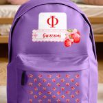 Σχολική Τσάντα για Παιδιά Δημοτικού, Μωβ με Φράουλες