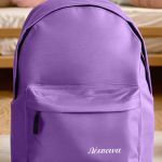 Σχολική Τσάντα Μωβ για Παιδιά, Προσωποποιημένη με Όνομα