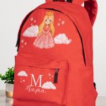 Σχολική Τσάντα για Κορίτσια Δημοτικού, Κόκκινη με Πριγκίπισσα