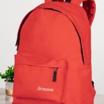 Σχολική Τσάντα Κόκκινη για Παιδιά, Προσωποποιημένη με Όνομα