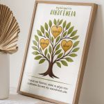 Κορνίζα με Οικογενειακό Δέντρο, Δώρο για Παππού & Γιαγιά