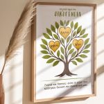 Κορνίζα με Οικογενειακό Δέντρο, Δώρο για Παππού & Γιαγιά