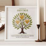 Κορνίζα με Οικογενειακό Δέντρο, Δώρο για Παππού & Γιαγιά