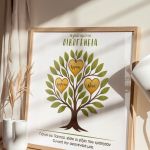 Κορνίζα με Οικογενειακό Δέντρο, Δώρο για Παππού & Γιαγιά