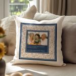 Μαξιλάρι Λινό με Φωτογραφία, Δώρο για Παππού & Γιαγιά