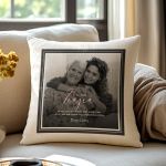 Μαξιλάρι Λινό με Φωτογραφία & Αφιέρωση, Ιδανικό Δώρο για Γιαγιά