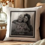 Μαξιλάρι Λινό με Φωτογραφία & Αφιέρωση, Ιδανικό Δώρο για Γιαγιά