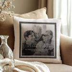 Μαξιλάρι Λινό με Φωτογραφία, Δώρο για Παππού & Γιαγιά