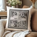 Μαξιλάρι Λινό με Φωτογραφίες, Ιδανικό Δώρο για Παππού & Γιαγιά