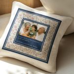 Μαξιλάρι Λινό με Φωτογραφία, Δώρο για Παππού & Γιαγιά