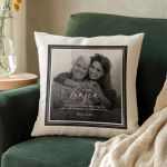 Μαξιλάρι Λινό με Φωτογραφία & Αφιέρωση, Ιδανικό Δώρο για Γιαγιά