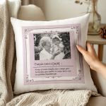 Μαξιλάρι Λινό με Φωτογραφία, Πρωτότυπο Δώρο για τη Γιαγιά