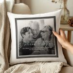 Μαξιλάρι Λινό με Φωτογραφία, Δώρο για Παππού & Γιαγιά