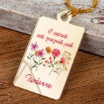 Μπρελόκ Golden Mirror με Όνομα, Πρωτότυπο Δώρο για τη Γιαγιά