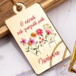 Μπρελόκ Golden Mirror με Όνομα, Πρωτότυπο Δώρο για τη Γιαγιά