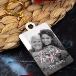 Μπρελόκ Κλειδιών Ξύλινο με Φωτογραφία, Δώρο για τη Γιαγιά