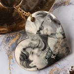 Μπρελόκ Golden Mirror Καρδιά, Δώρο για Παππού & Γιαγιά