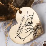 Μπρελόκ Κλειδιών Golden Mirror Καρδιά, Δώρο για τον Παππού