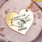 Μπρελόκ Κλειδιών Golden Mirror Καρδιά, Δώρο για τον Παππού