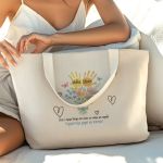 Πάνινη Τσάντα Αγοράς με Φερμουάρ, Ιδανικό Δώρο για τη Γιαγιά