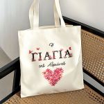 Οικολογική Tote Bag με Όνομα, Τέλειο Δώρο για τη Γιαγιά