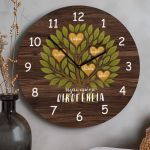 Μεγάλο Αναλογικό Ρολόι με Ονόματα, Δώρο για Παππού & Γιαγιά