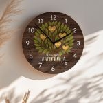 Μεγάλο Αναλογικό Ρολόι με Ονόματα, Δώρο για Παππού & Γιαγιά