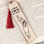 Σελιδοδείκτης Βιβλίου Ξύλινος με Ονόματα, Δώρο για τη Γιαγιά